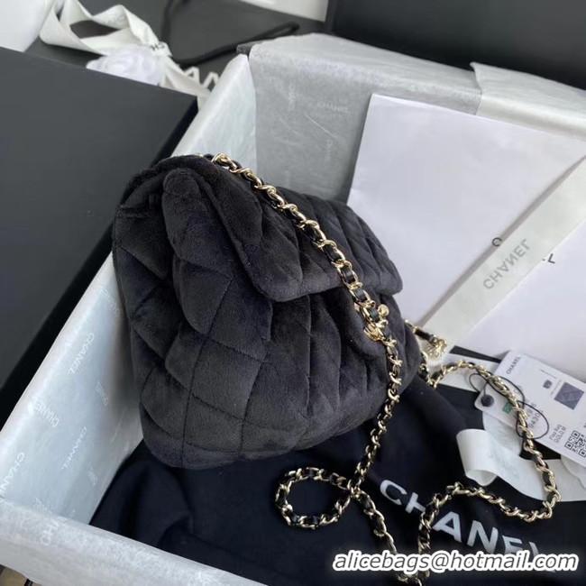 New Design Chanel Original Small velvet flap bag AS1115 black