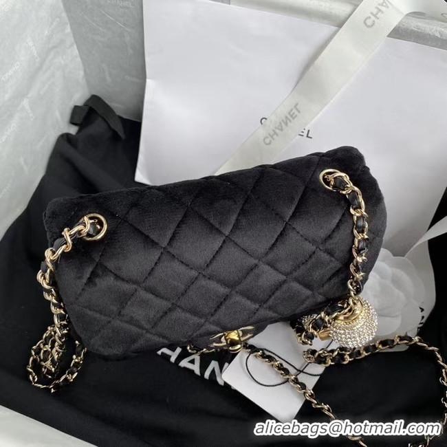 New Design Chanel Original Small velvet flap bag AS1115 black