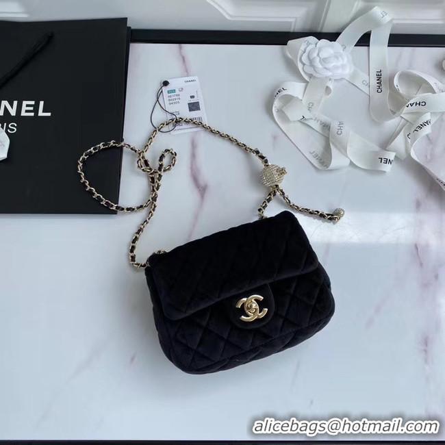 New Design Chanel Original Small velvet flap bag AS1115 black