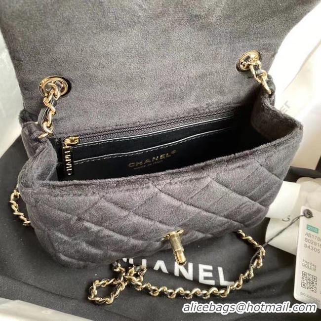 New Design Chanel Original Small velvet flap bag AS1115 black