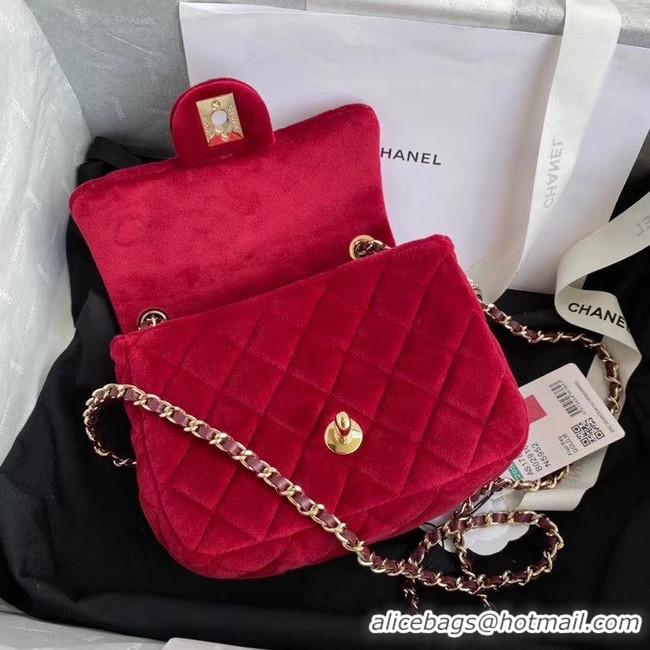 Good Product Chanel Original Small velvet flap bag AS1115 red