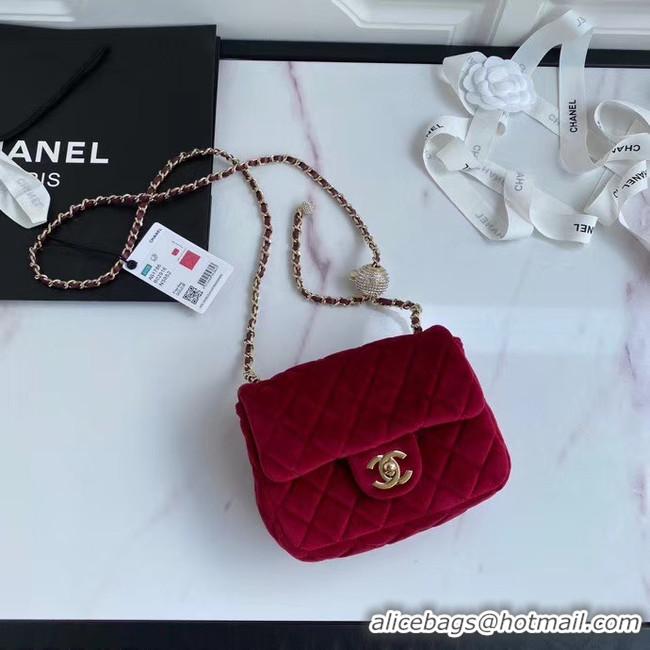 Good Product Chanel Original Small velvet flap bag AS1115 red