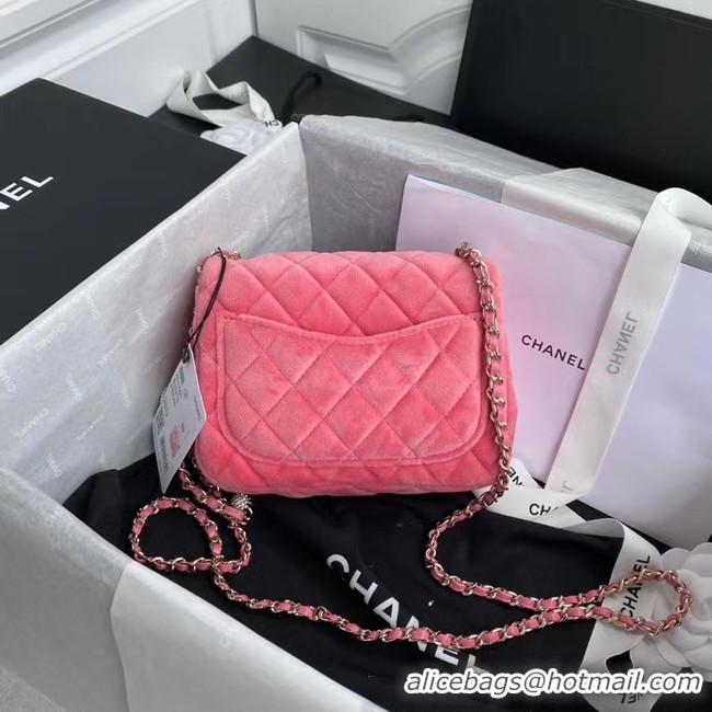 Best Quality Chanel Original Small velvet flap bag AS1115 rose