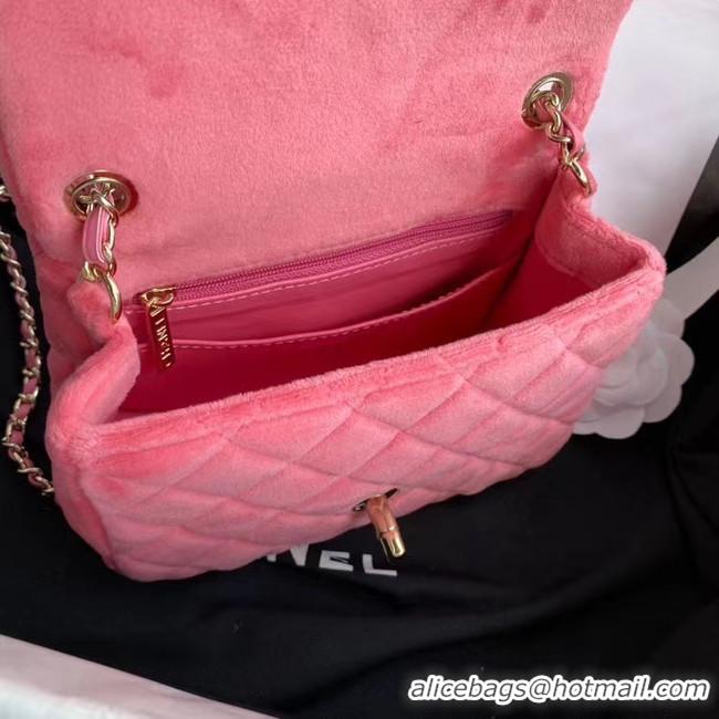 Best Quality Chanel Original Small velvet flap bag AS1115 rose