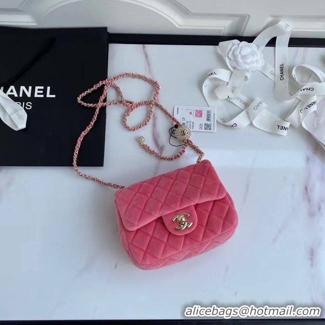 Best Quality Chanel Original Small velvet flap bag AS1115 rose