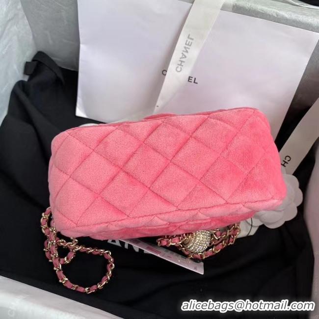 Best Quality Chanel Original Small velvet flap bag AS1115 rose