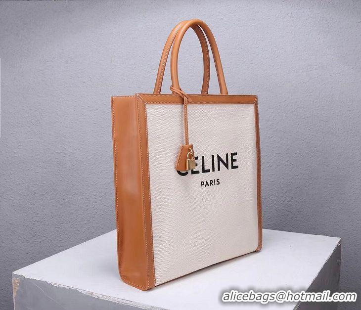 Stylish Celine TEEN TRIOMPHE BAG IN TRIOMPHE CANVAS AND CALFSKIN CL90402 white