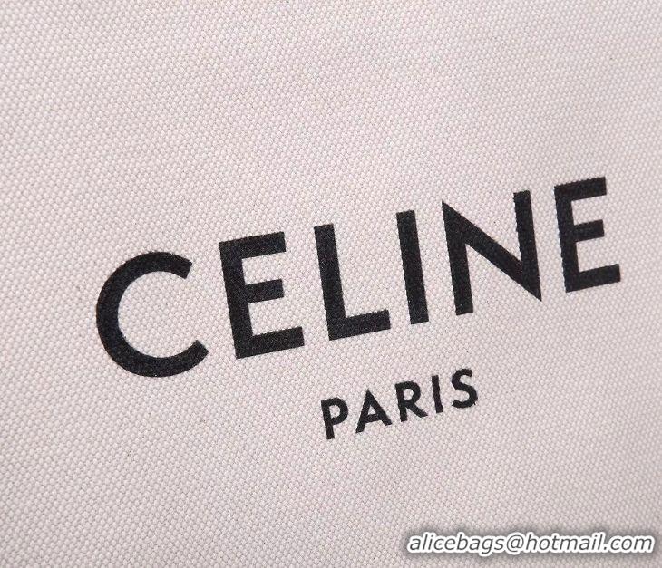 Stylish Celine TEEN TRIOMPHE BAG IN TRIOMPHE CANVAS AND CALFSKIN CL90402 white