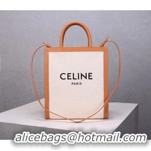 Classic Celine TEEN TRIOMPHE BAG IN TRIOMPHE CANVAS AND CALFSKIN CL91041 white