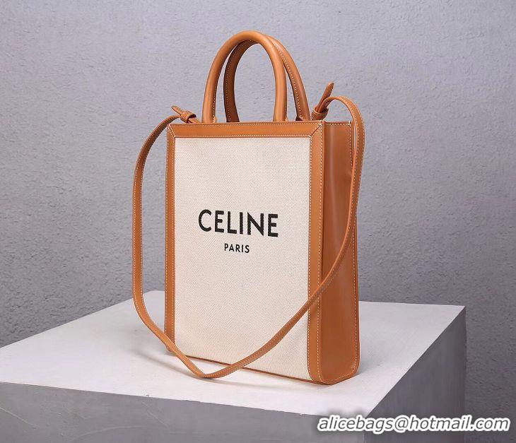 Classic Celine TEEN TRIOMPHE BAG IN TRIOMPHE CANVAS AND CALFSKIN CL91041 white