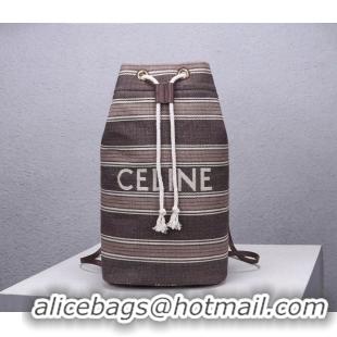 Best Price CELINE Canvas Shoulder Bag CL92173 Gray