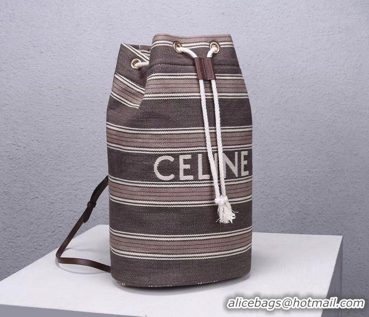 Best Price CELINE Canvas Shoulder Bag CL92173 Gray