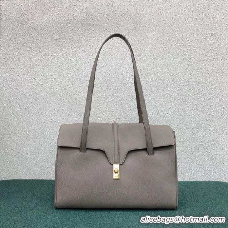 Luxury Classic Celine LARGE SOFT 16 BAG IN SUPPLE GRAINED CALFSKIN 194043 GREY