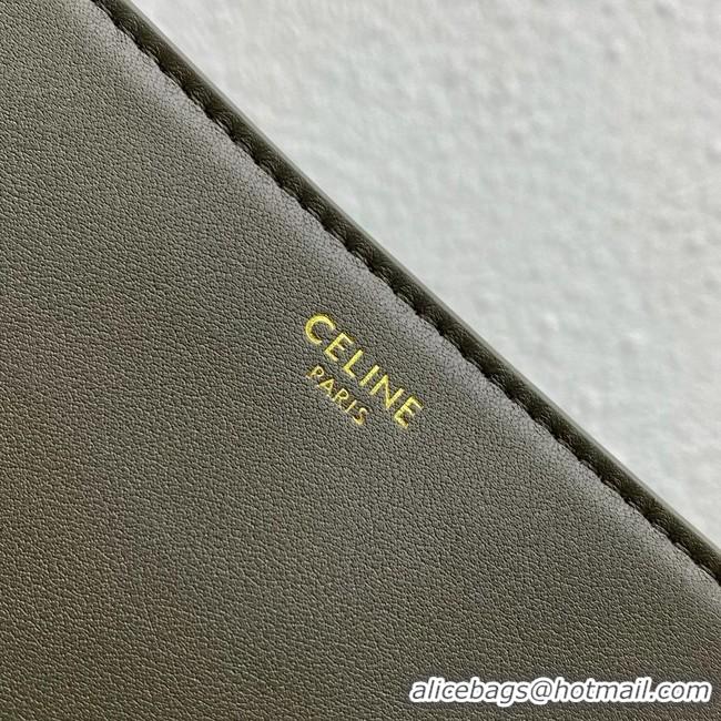 Original Cheap Celine LARGE SOFT 16 BAG IN SUPPLE GRAINED CALFSKIN 194043 green