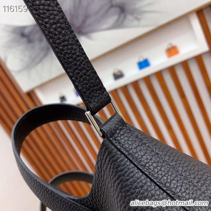 Luxury Hermes Picotin Lock 22cm Bags Original Litchi Leather HPL1048 Black