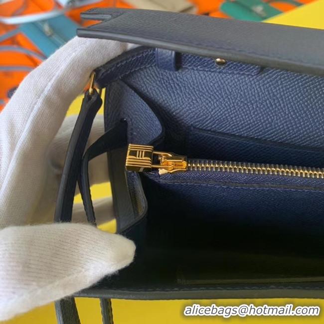 Best Quality Hermes Original kelly espom leather to go woc Bag H4087 royal blue