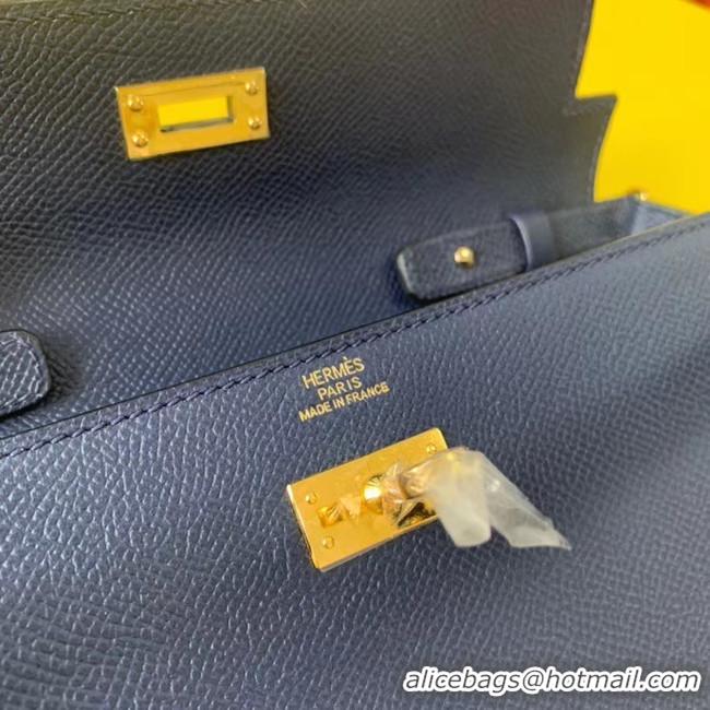 Best Quality Hermes Original kelly espom leather to go woc Bag H4087 royal blue