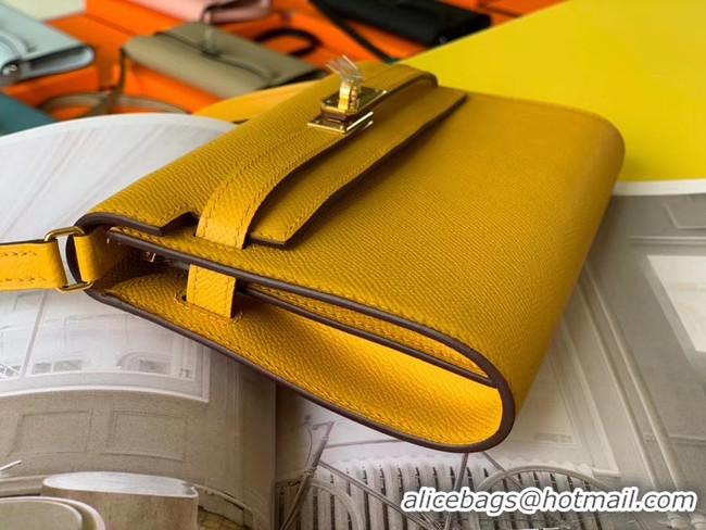 Sumptuous Hermes Original kelly espom leather to go woc Bag H4087 yellow