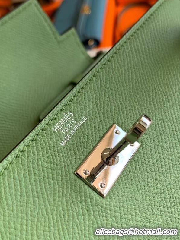 Comfortable Hermes Original kelly espom leather to go woc Bag H4087 green