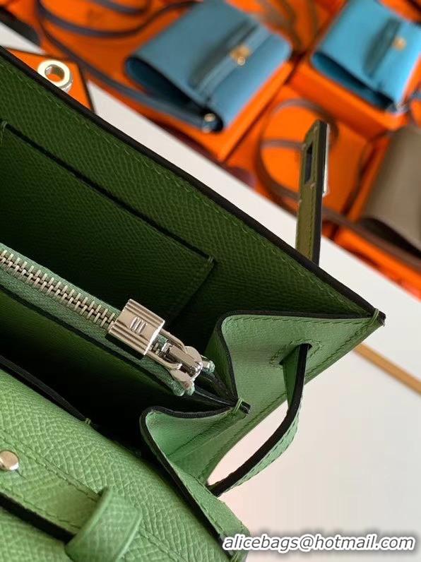 Comfortable Hermes Original kelly espom leather to go woc Bag H4087 green