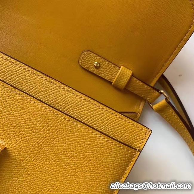 Crafted Hermes Constance to go mini Bag H4088 yellow