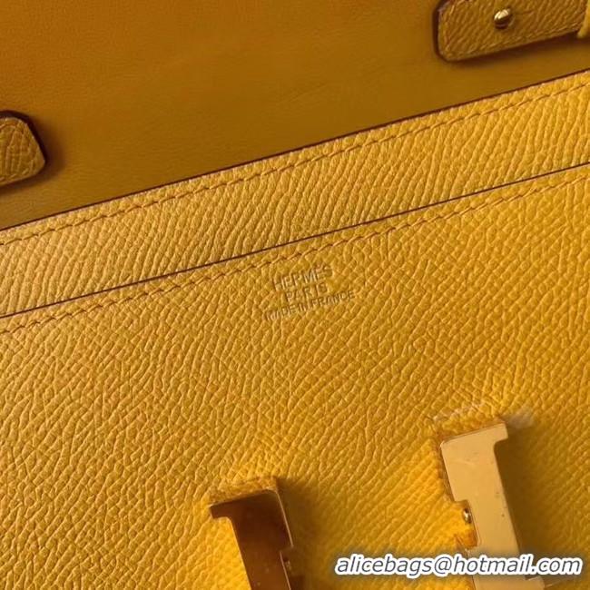 Crafted Hermes Constance to go mini Bag H4088 yellow