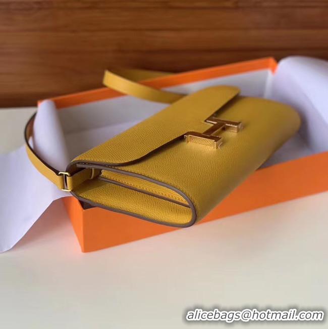 Crafted Hermes Constance to go mini Bag H4088 yellow