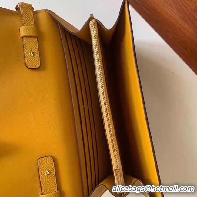 Crafted Hermes Constance to go mini Bag H4088 yellow