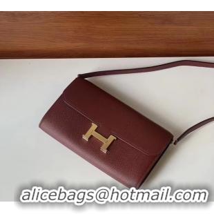 Sophisticated Hermes Constance to go mini Bag H4088 Burgundy