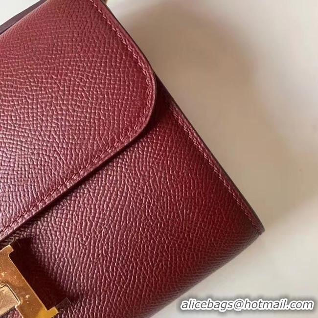 Sophisticated Hermes Constance to go mini Bag H4088 Burgundy