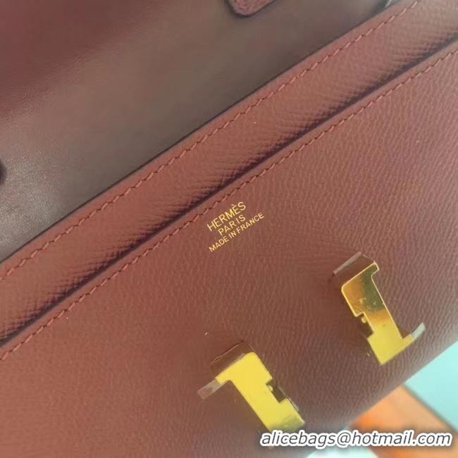 Sophisticated Hermes Constance to go mini Bag H4088 Burgundy