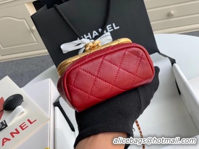 Most Popular Chanel Original mini Magnet buckle bag AS1885 red