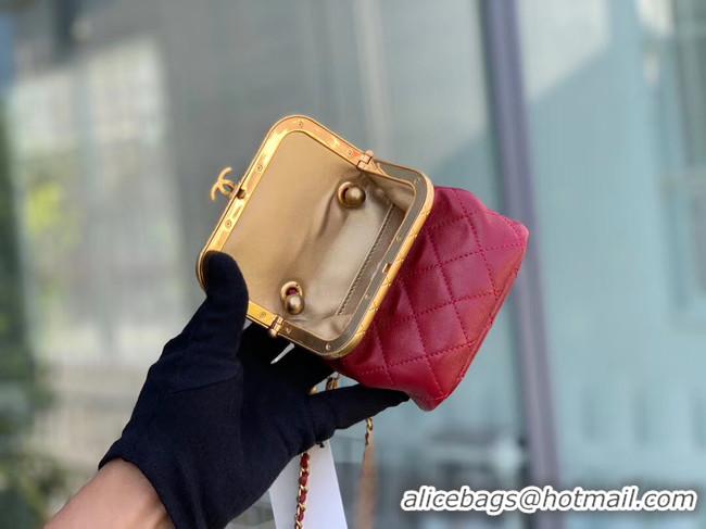 Most Popular Chanel Original mini Magnet buckle bag AS1885 red