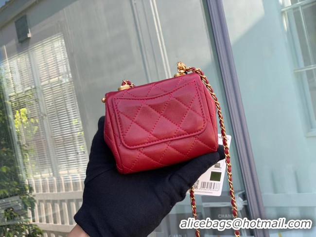 Most Popular Chanel Original mini Magnet buckle bag AS1885 red