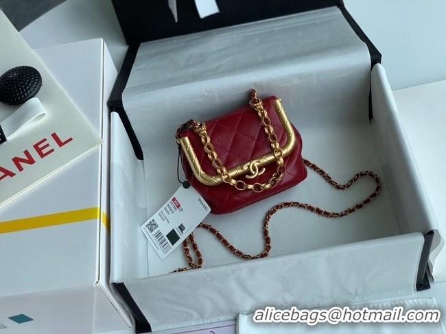 Most Popular Chanel Original mini Magnet buckle bag AS1885 red