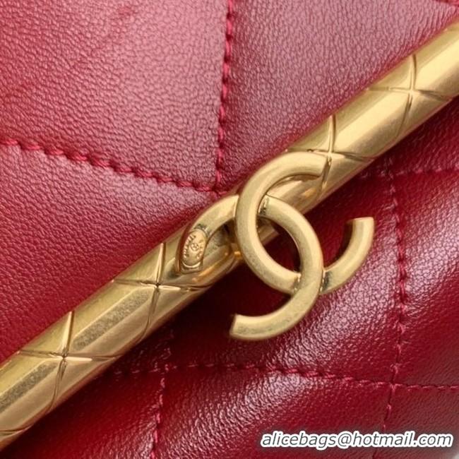 Good Taste Chanel Original mini Magnet buckle bag AS1886 red