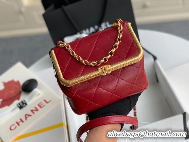 Good Taste Chanel Original mini Magnet buckle bag AS1886 red