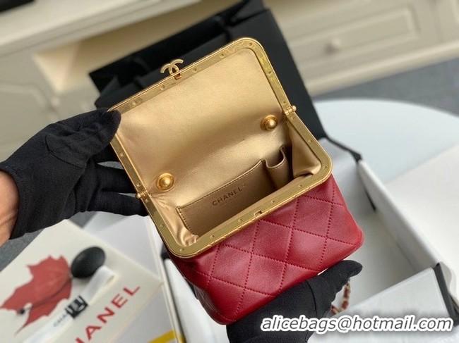 Good Taste Chanel Original mini Magnet buckle bag AS1886 red