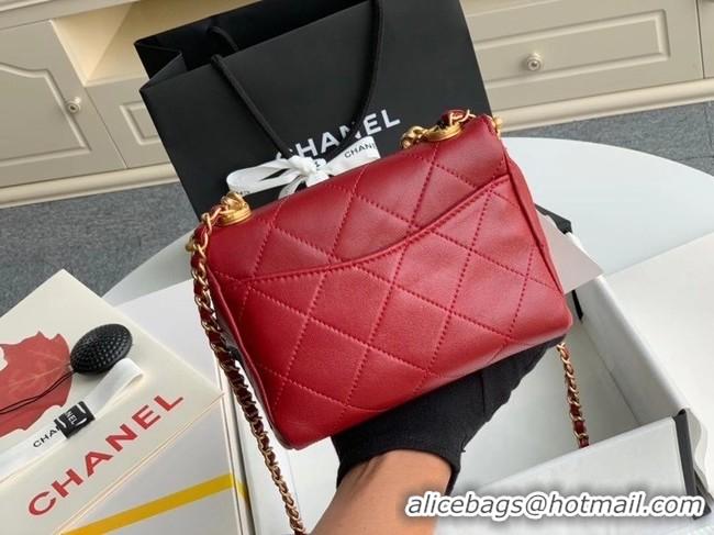 Good Taste Chanel Original mini Magnet buckle bag AS1886 red