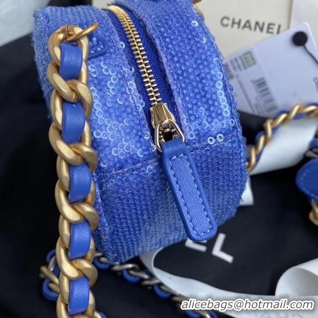 Top Design Chanel 19 chain Bag AP0945 blue