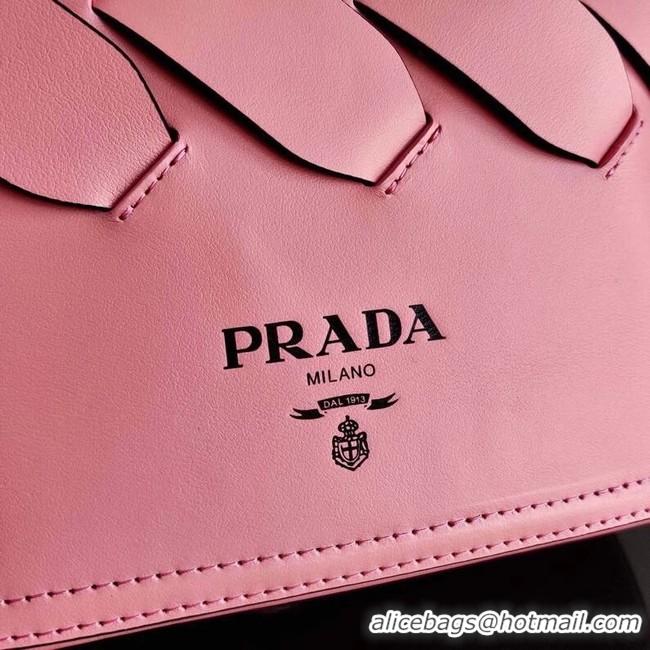 1:1 aaaaa Prada Leather Tress Tote 1BG318 pink