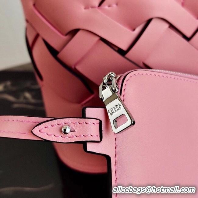 1:1 aaaaa Prada Leather Tress Tote 1BG318 pink