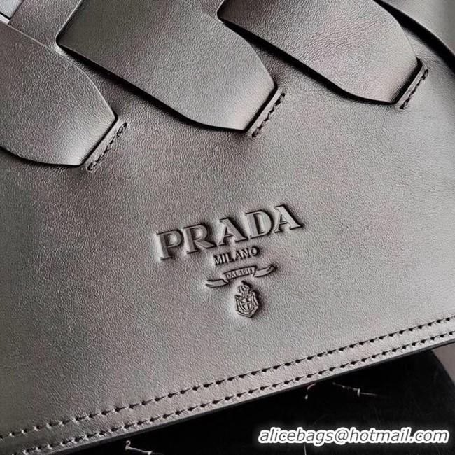 Hot Style Prada Leather Tress Tote 1BG318 black