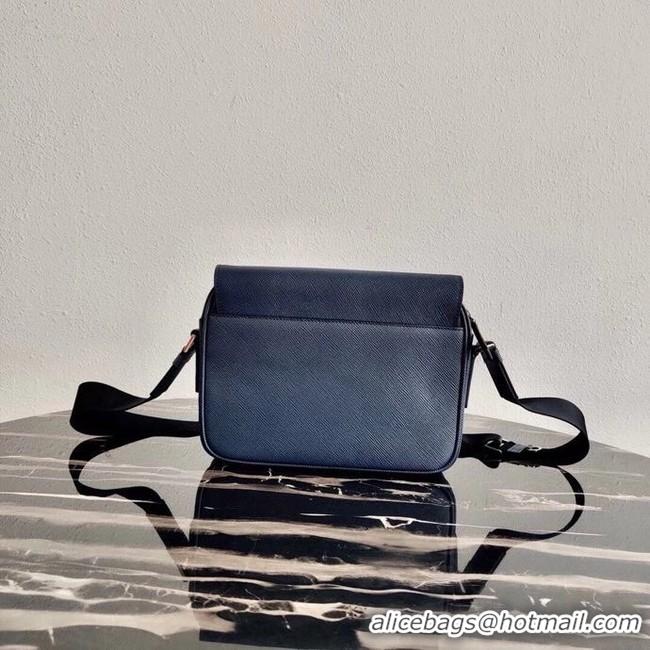 Trendy Design Prada Saffiano leather shoulder bag 2VD038 dark blue