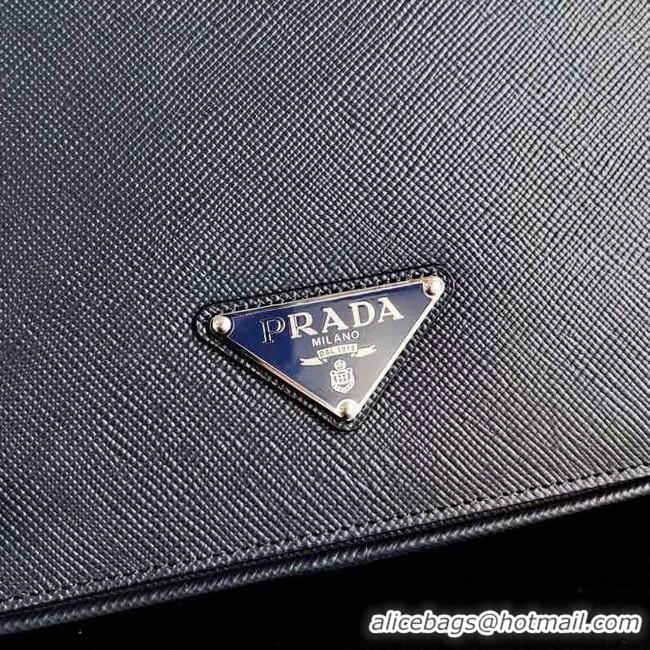 Trendy Design Prada Saffiano leather shoulder bag 2VD038 dark blue