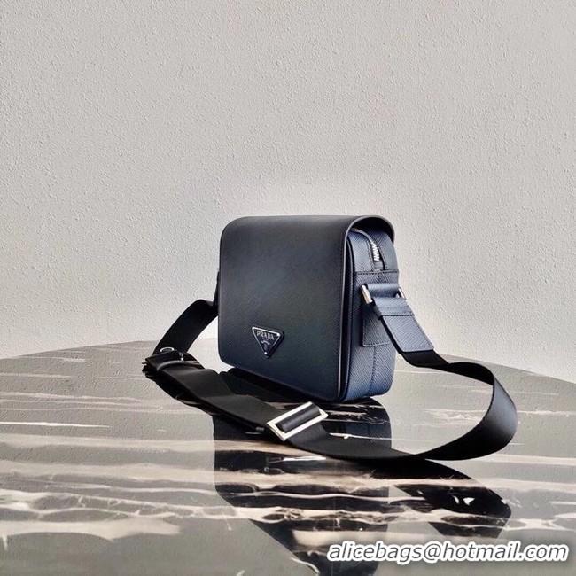 Trendy Design Prada Saffiano leather shoulder bag 2VD038 dark blue