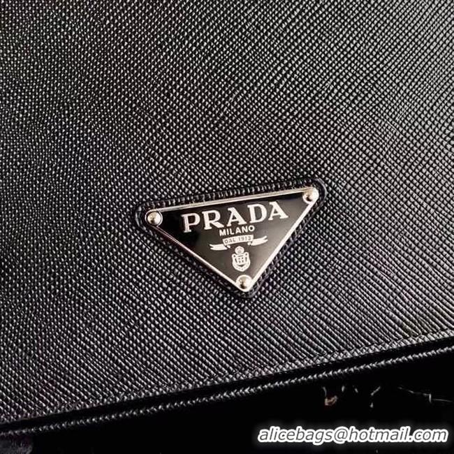 Sumptuous Prada Saffiano leather shoulder bag 2VD038 black