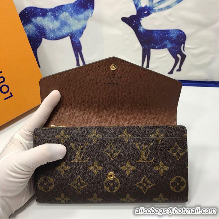 Top Grade Louis Vuitton Monogram Canvas Sarah Wallet M60531 Brown