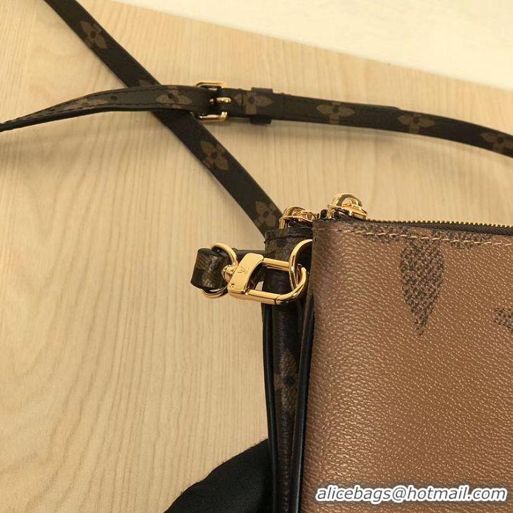 Best Quality Louis Vuitton Monogram Reverse Canvas Double Zip Pochette M69203