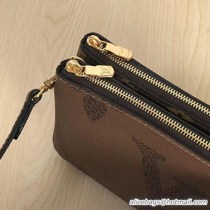 Best Quality Louis Vuitton Monogram Reverse Canvas Double Zip Pochette M69203